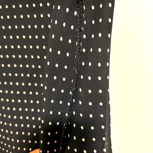 Vintage B&W Polka Dot Midi Skirt - Picture 2 of 4